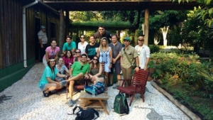 Participantes da Adventure Week Brazil Pantanal e Bonito na Estância Mimosa