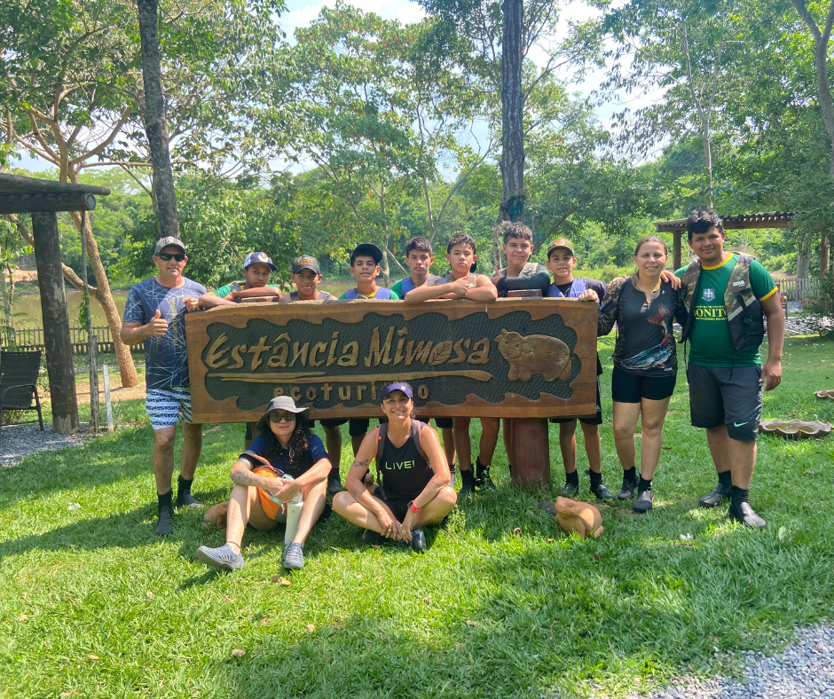 Alunos de escola rural na Estância Mimosa