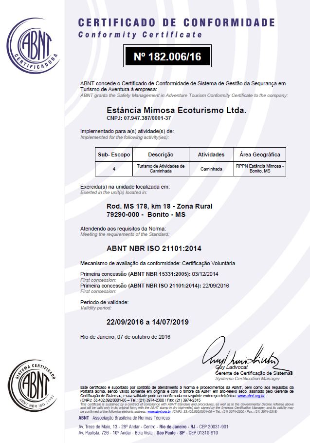 Certificado_SGS_Mimosa_2019 Certificado_SGS_Mimosa_2019