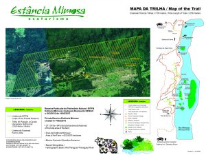 Mapa da trilha da Estância Mimosa
